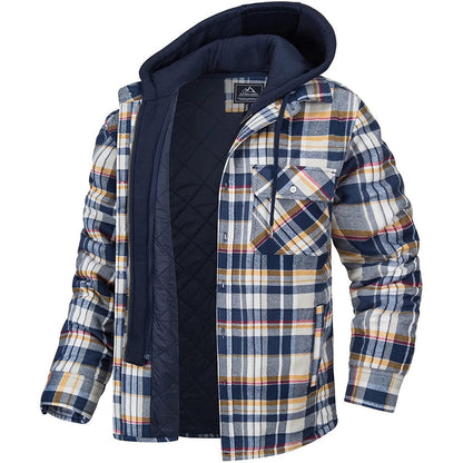 The Winter Layer – Men’s Plaid Hooded Padded Coat