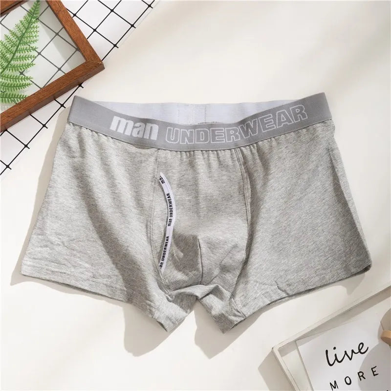 Mens Boxers 100% Cotton Underwear Sleep Underpants Men Panties Shorts Comfortable Plus Size Mens Underwear Boxer Hombre Men 4XL