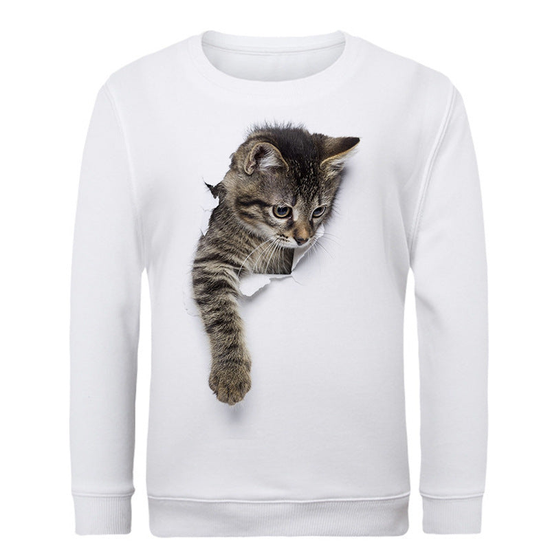 Autumn New Children's Casual Round Neck Pullover Wool Blend
