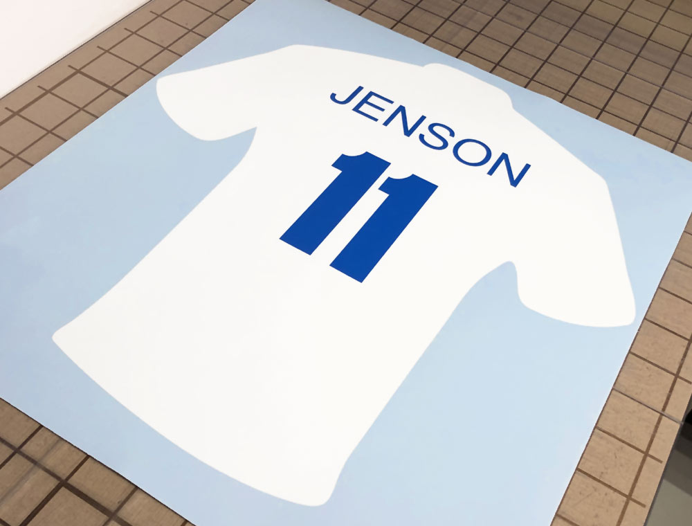 Personalised Football Shirt Wall Sticker – Custom Name & Number Kids Wall Decor