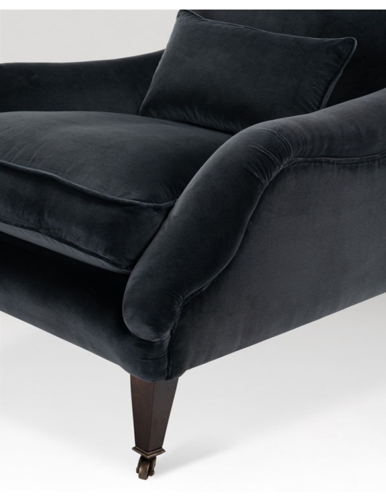 Winston Chair - Charcoal Cotton Velvet
