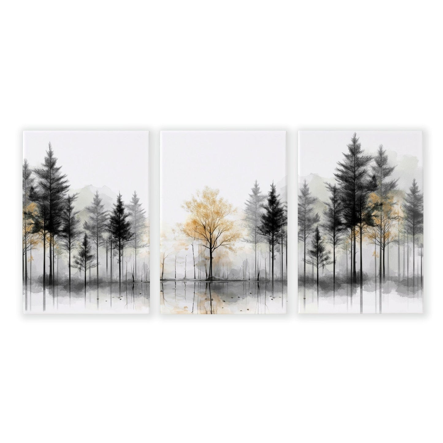 Framed Wall Art Set of 3 | Set of 3 Asian Inspired Wall art Prints
