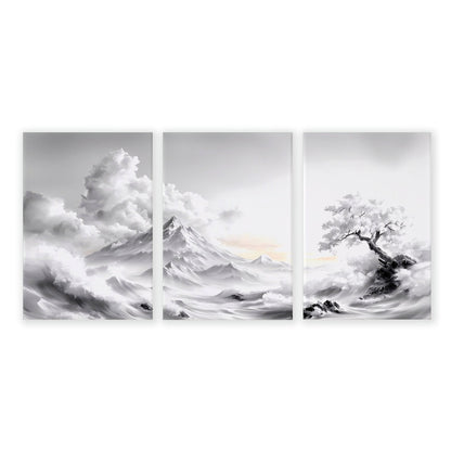 Framed Wall Art Sets of 3 | Set of 3 Asian Inspired Wall art Prints