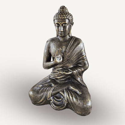 Large Antique Gold Buddha Meditation in Stupa - 1.5m