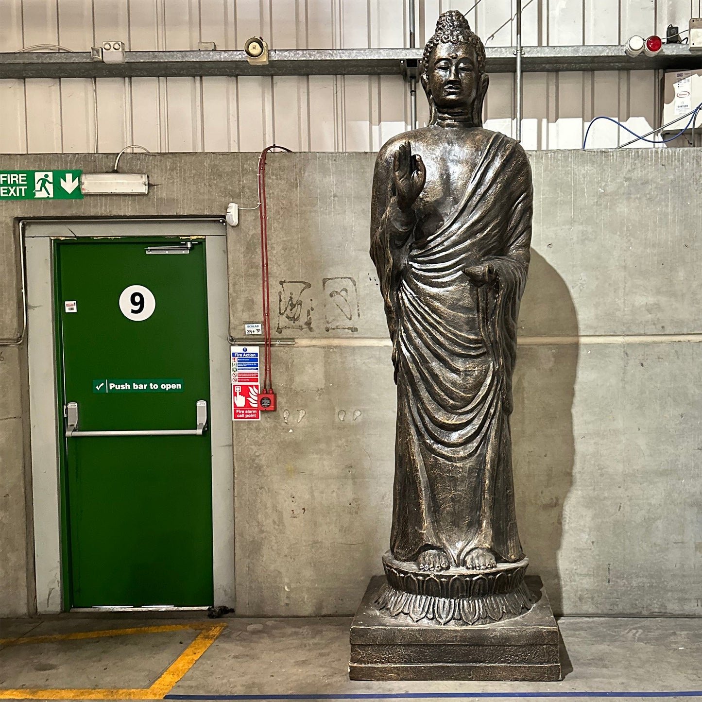 Hand Carved Buddha Statue - 40cm Welcome