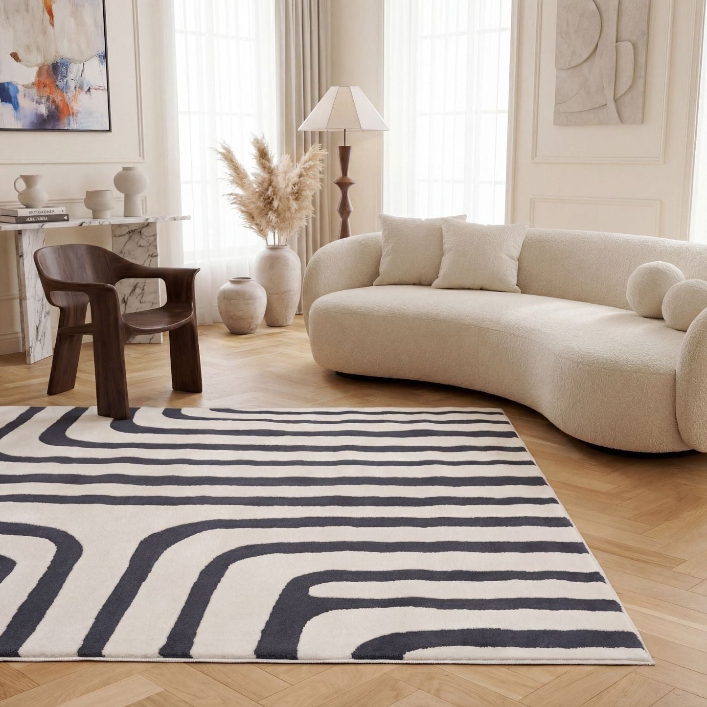 Loft Geometric Blue Rug