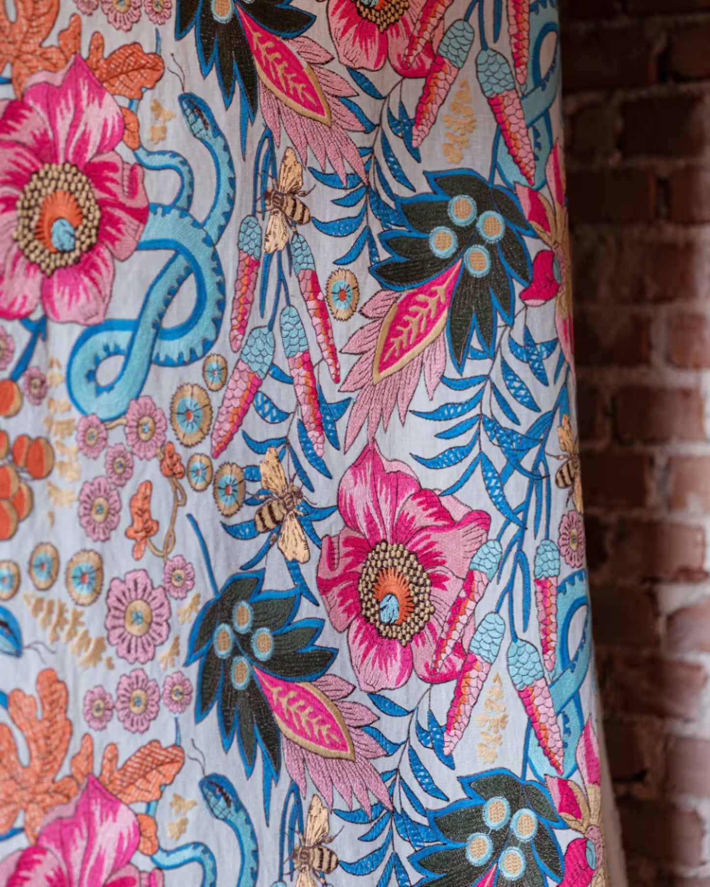 Giardino Segreto Embroidered Fabric