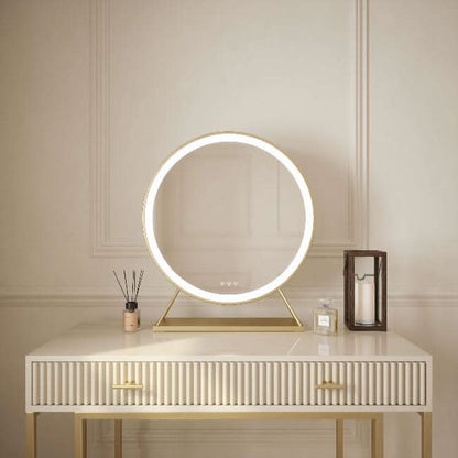 Anne Round Hollywood Mirror Gold 60x67CM