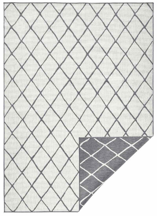 Reversible Indoor-Outdoor Geometric Flatweave Rug