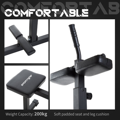SPORTNOW Seated Leg Extension Machine, Adjustable Leg Raise Machine and Curl Machine with Plate Loaded for Hip, Lower Body and Home Gym Workout