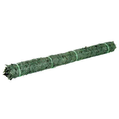 Outsunny 1-Piece Artificial Leaf Hedge Screen Privacy Fence Panel for Garden Outdoor Indoor Decor, Dark Green, 2.4M x 1M