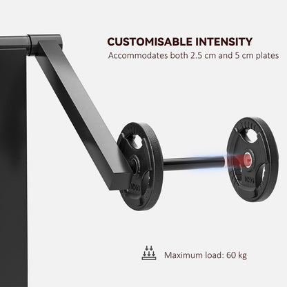 SPORTNOW Adjustable Preacher Curl Bench, Multi-Functional Weight Bench with Handlebar and Elbow Cushion for Home and Outdoor Gym
