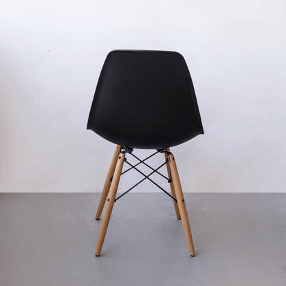 Halo Dining Table and Ghost Chair Set for 4 - Eiffel Plastic Chairs and a Rectangle Dining Table