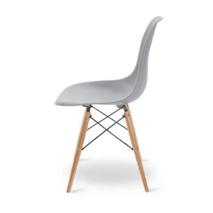 Halo Dining Table and Ghost Chair Set for 4 - Eiffel Plastic Chairs and a Rectangle Dining Table