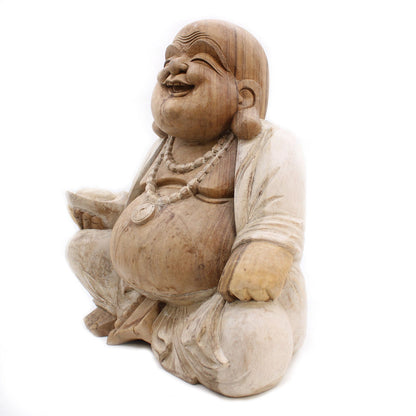 Hand Carved Buddha Statue - 40cm Welcome