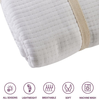 Hotel Collection 240 x 260 cm Quilted Bedspread in Sustainable Cotton Soft and Durable White and Grey Bedding for Elegant Bedroom Decor by OLIVIA ROCCO