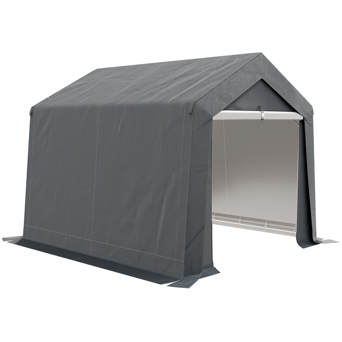 Outsunny 3.6 x 2.1m Portable Outdoor Shed, with Window - Dark Grey