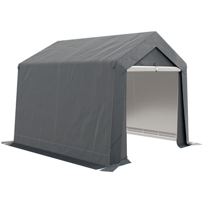 Outsunny 3.6 x 2.1m Portable Outdoor Shed, with Window - Dark Grey