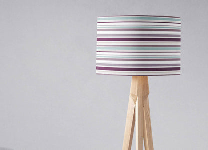 Purple Striped Lampshade, Ceiling or Table Lamp Shade