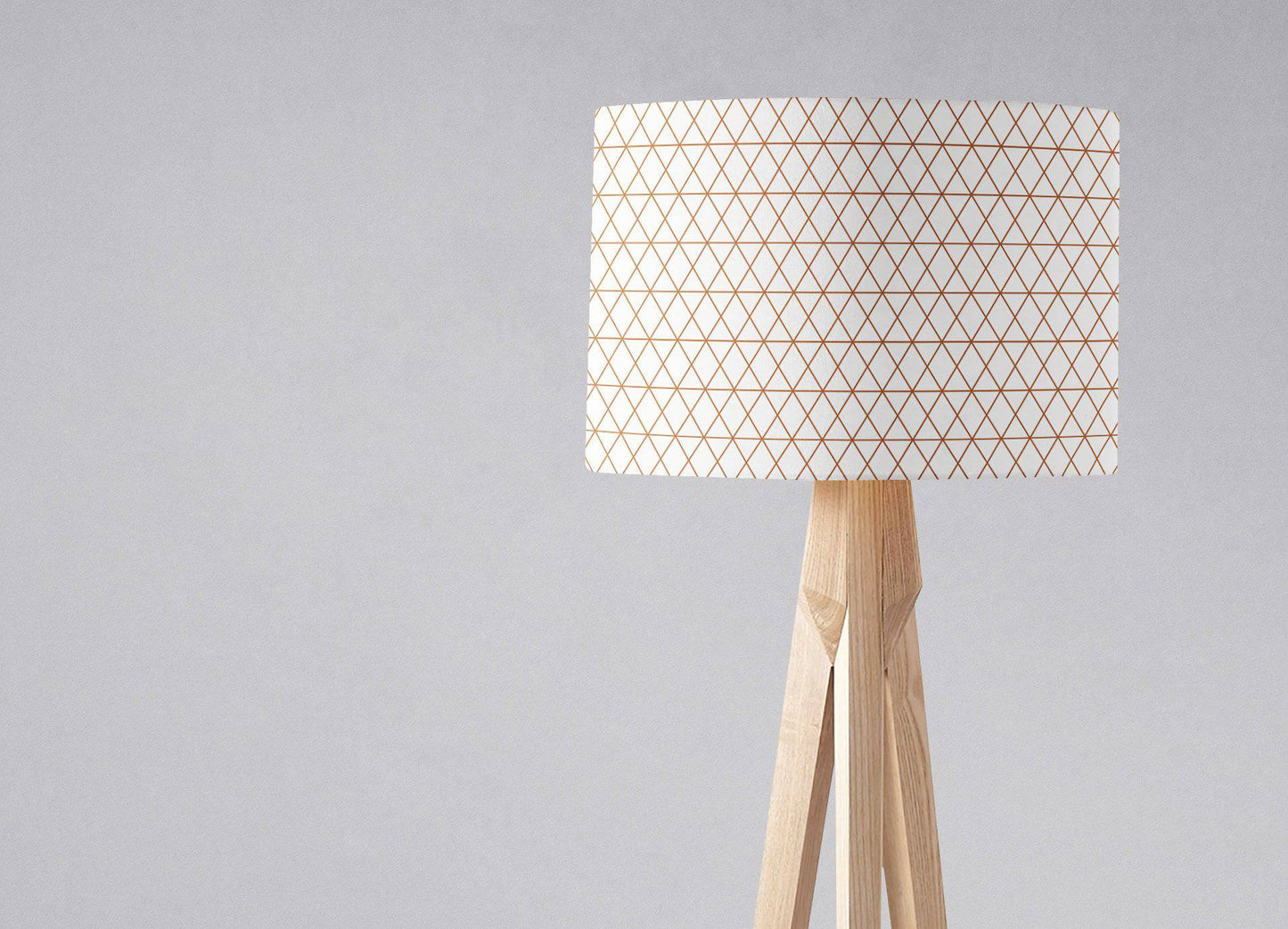 White with Copper Lines Design Lampshade, Ceiling or Table Lamp Shade