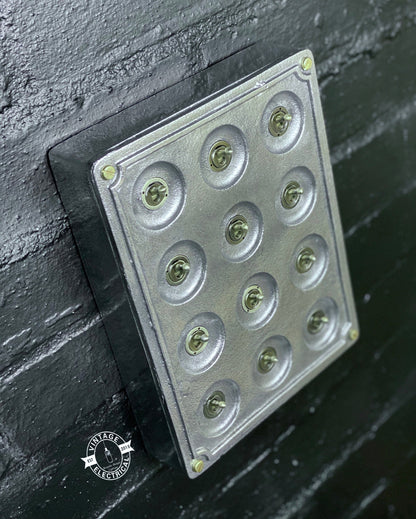 12 Gang 2 Way Solid Cast Metal Surface Mounting Conduit Light Switch Industrial - BS EN Approved Vintage Crabtree 1950’s Style
