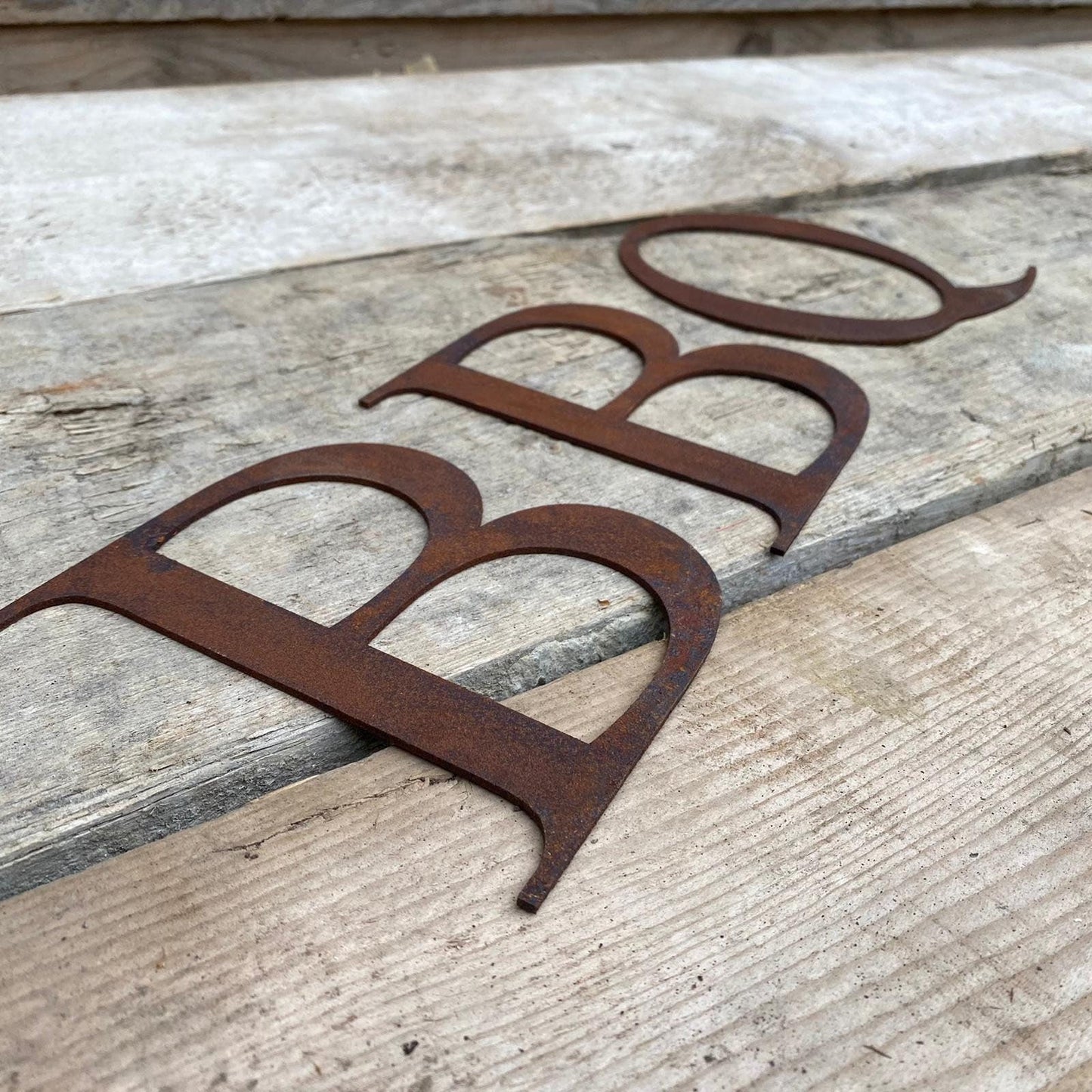 5" Classic Font Rusty Metal Alphabet Letters A-Z 0-9