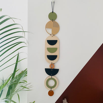 Geometric Wood Wall Art - Mid Century Art - Home Decor - Modern Art