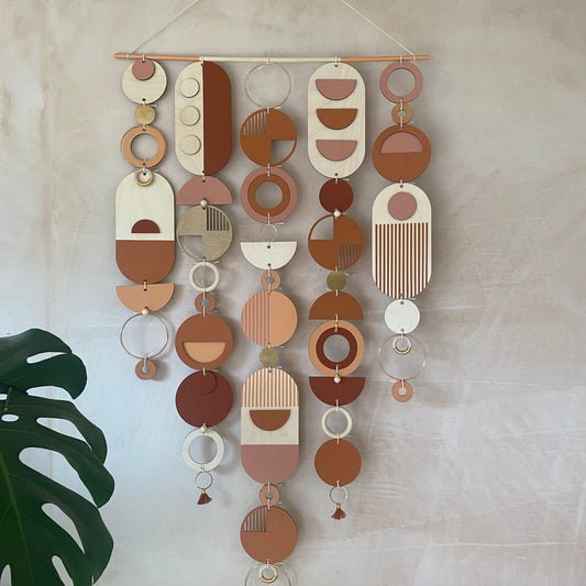 Large Modern Wall Art - Geometric Artwork - Minimal Home Decor - New Home Trend - Large Centre Piece Art - Big Wall Tapestry - Warm Tones