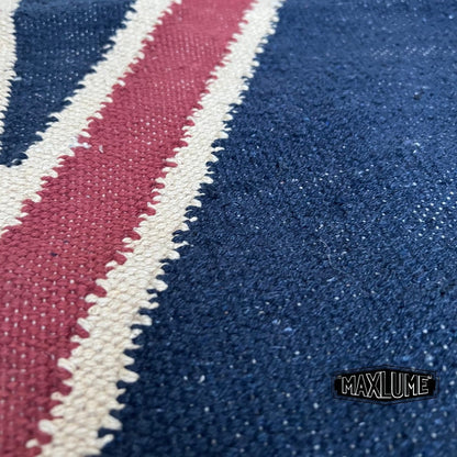 Union Jack Rug Handmade Jute British Flag Design knotted Reversible 5ft x 2.5ft