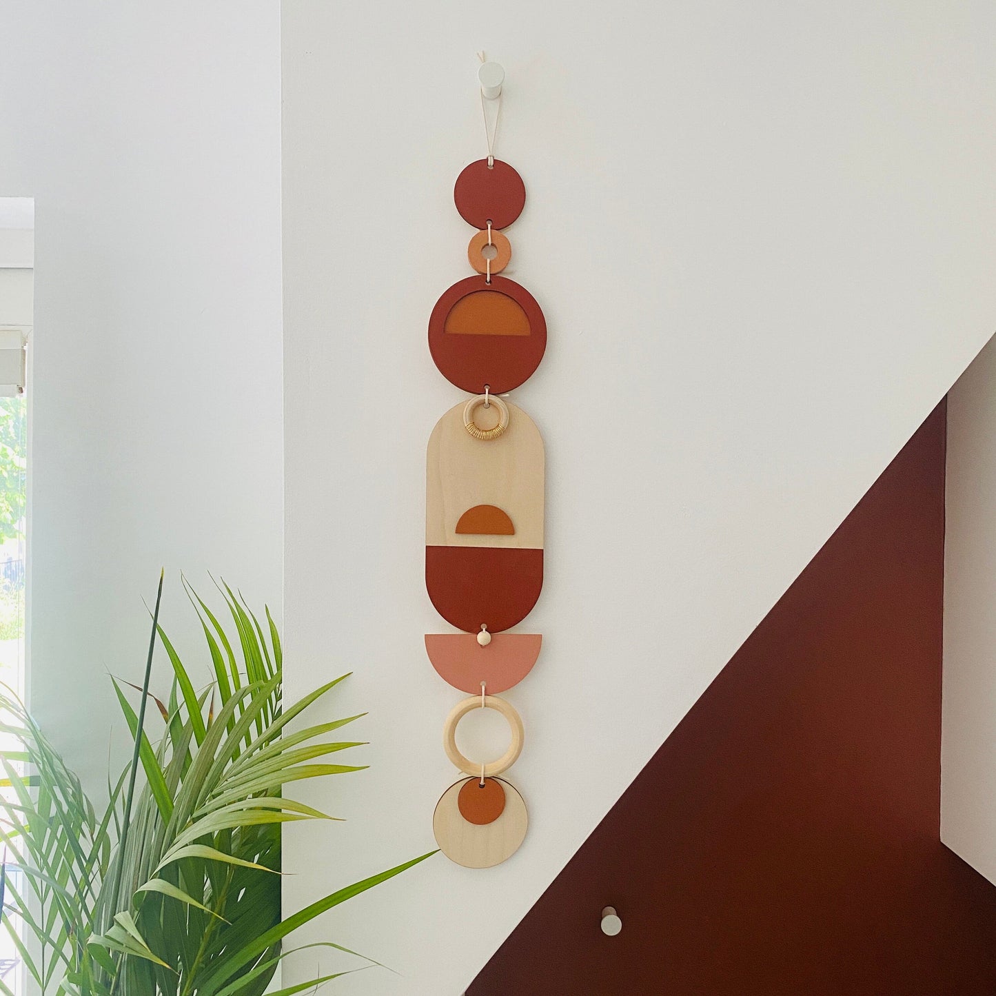 Bauhaus Wall Art - Geometric Wall Art - Warm Decor - Wood Wall Art