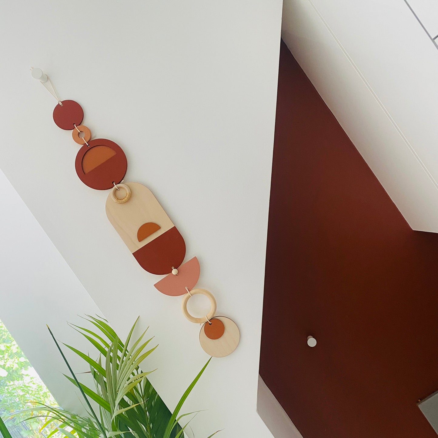 Bauhaus Wall Art - Geometric Wall Art - Warm Decor - Wood Wall Art