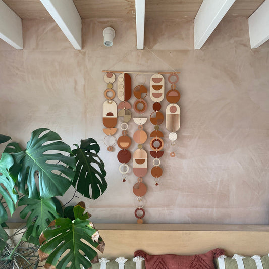 Large Modern Wall Art - Geometric Artwork - Minimal Home Decor - New Home Trend - Large Centre Piece Art - Big Wall Tapestry - Warm Tones