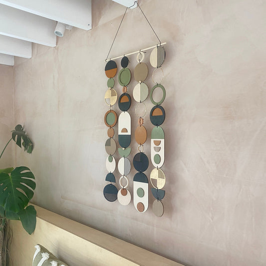 Longer Wall Art - Geometric Artwork - Minimal Home Decor - New Home Trend - Slim Centre Piece Art - Thin Wall Tapestry - Wood Art