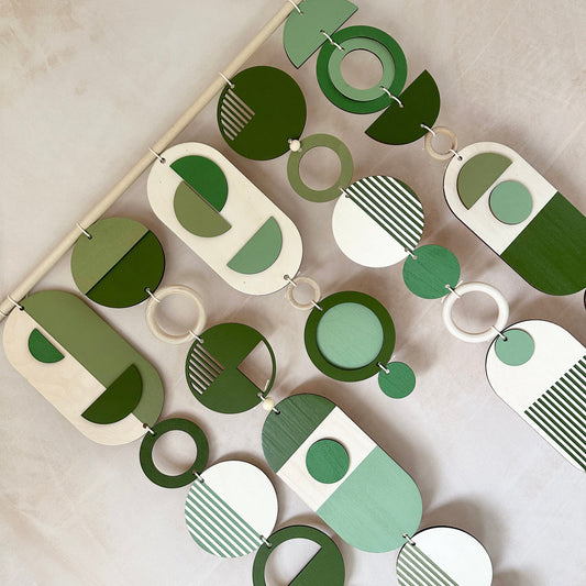 Green Wall Art - Geometric Artwork - Minimal Home Decor - Green Boho Decor- Large Centre Piece Art - Big Wall Tapestry - Large Artwork