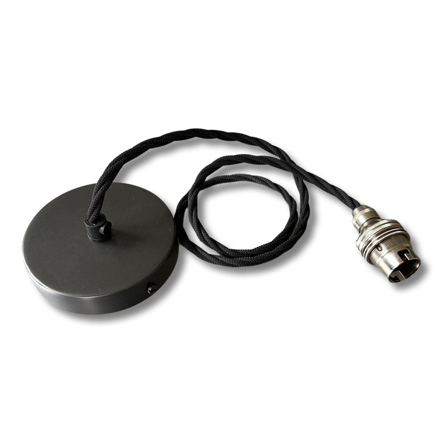 Trimingham ~ Real Genuine Leather Hand Stitched Solid Lampshade Pendant Set Light ~ 8.5 Inch