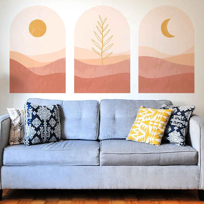 Boho Arch Wall Decal Set | Wall Art Decorations | Boho Wall Decal | Wall Sticker | Modern Wall Decor | Bedroom Decor | Wall Decorations