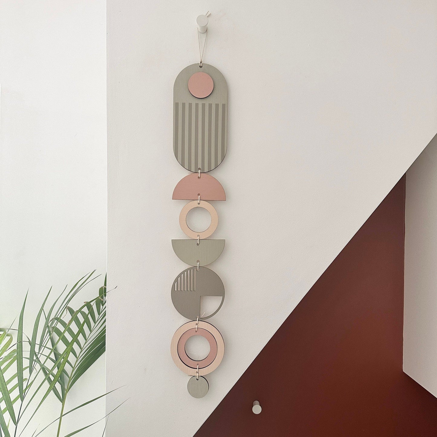 Bright Wall Hangings - Geometric Artwork - Colourful Home Decor - Fun Home Decor - Slim Wall Art - Long Wall Hanging - Fun Wall Art