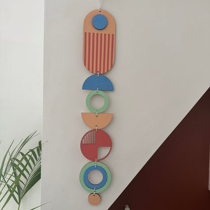 Bright Wall Hangings - Geometric Artwork - Colourful Home Decor - Fun Home Decor - Slim Wall Art - Long Wall Hanging - Fun Wall Art