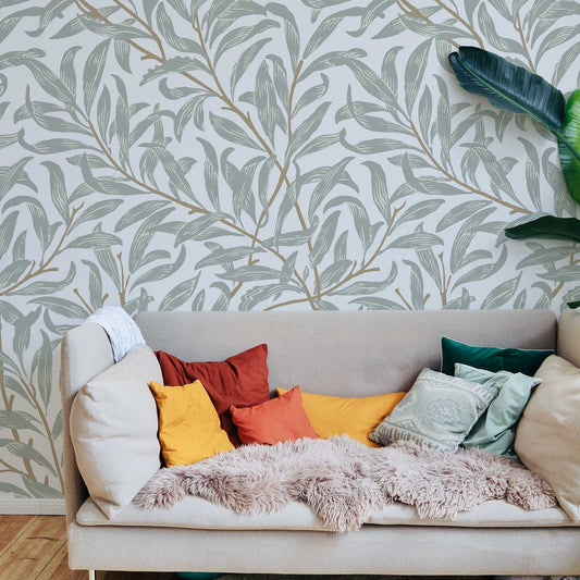 Willow Bough William Morris Removable Wallpaper | Self-Adhesive | Pasted | Mural | Temporary | Feature Wall