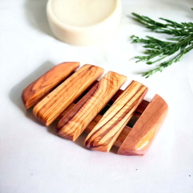 Olive Wood Soap Dish 12 cm