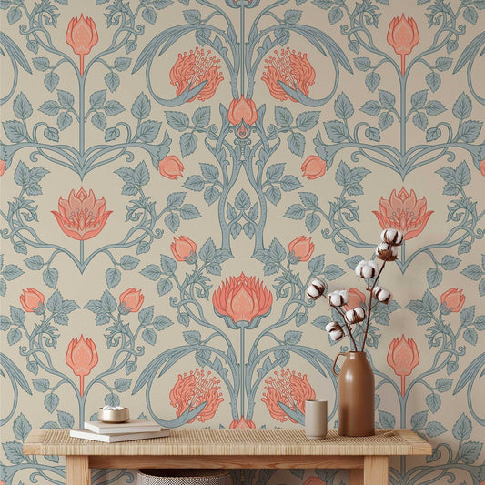 William Morris Vintage Flowers Peel and Stick Wallpaper - Botanical Wall Mural