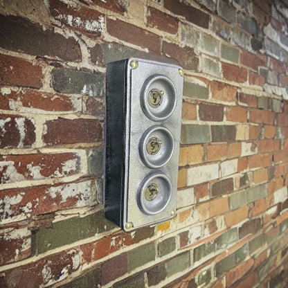 3 Gang 2 Way Solid Cast Metal Surface Mounting Light Switch Industrial 2 Way - BS EN Approved Vintage Crabtree Style