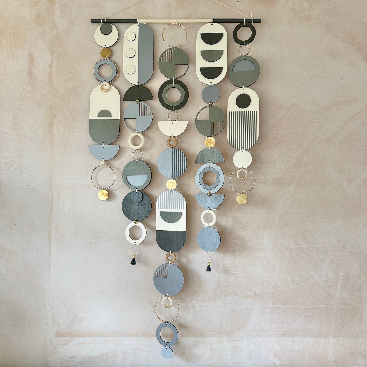 Black and Grey Wall Hanging - Dark Wall Art - Large Hanging Artwork - Hand Painted Decor - Modern Style Art - Monochrome Wall Art - Dark Art