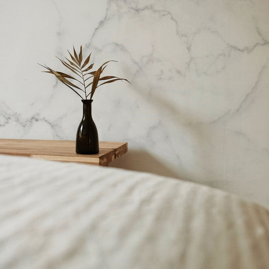 White Marble Removable Wallpaper | Stone Texture Wall Mural – Peel and Stick Wallpaper | Self Adhesive Marble Pattern Mural | Wall murals