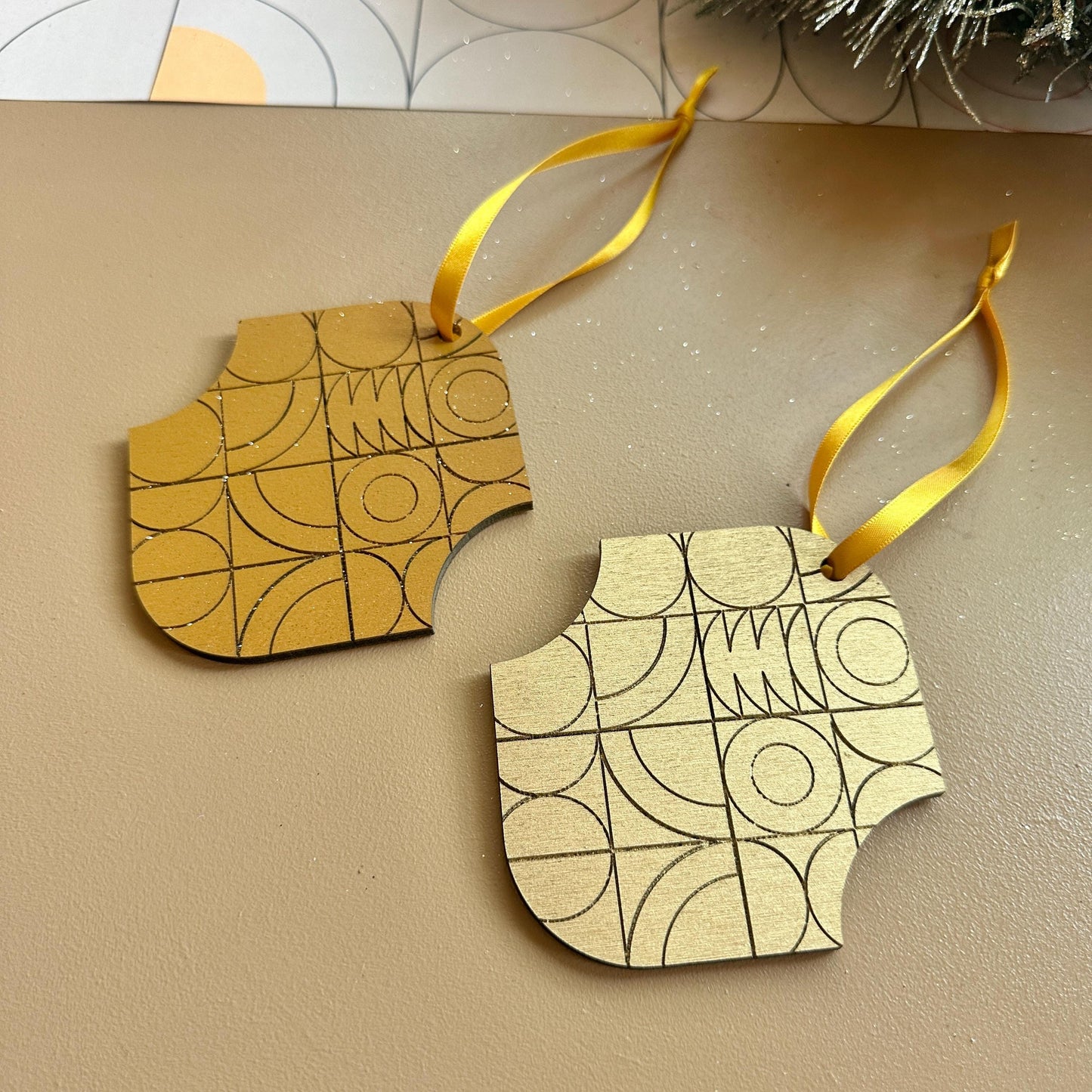 Holiday Decor - Ornament Set - Christmas Tree Decor - Gold Decor