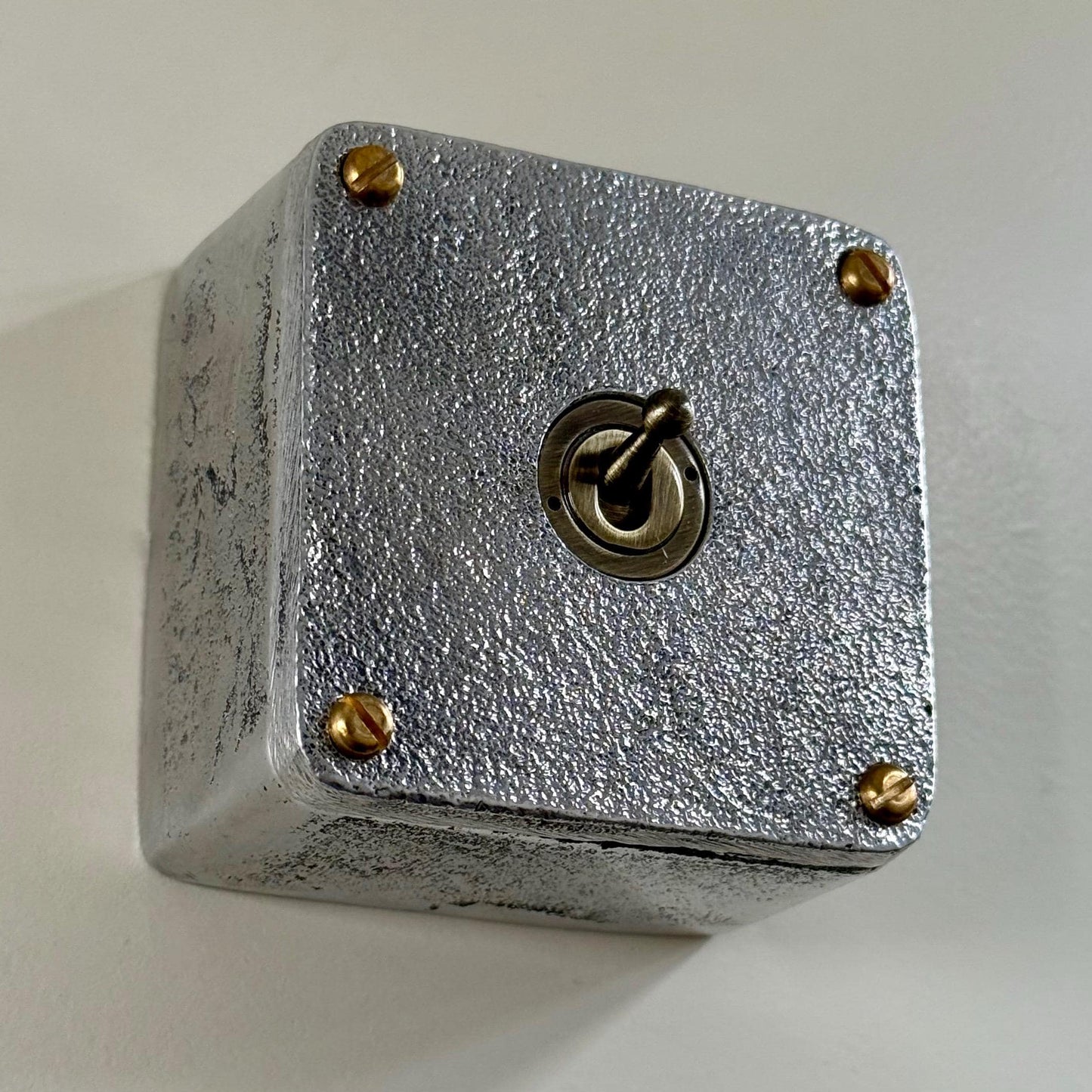 Single Gang Solid Cast Metal Surface Mounted Conduit Light Switch Industrial 2 Way - BS EN Approved Vintage Crabtree