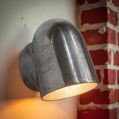Hopton ~ Pewter Mast Down Light Solid Cast Wall Sconce