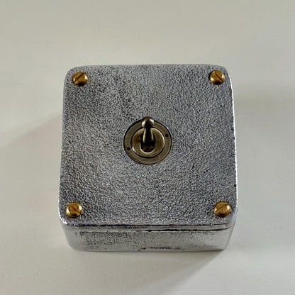 Single Gang Solid Cast Metal Surface Mounted Conduit Light Switch Industrial 2 Way - BS EN Approved Vintage Crabtree