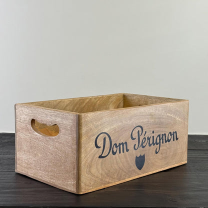 Dom Perignon Storage Wooden Champagne Crates Natural Finish