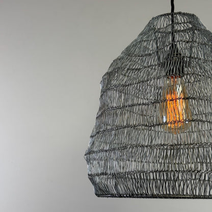Walton ~ Beehive Large Silver Wire Mesh Lampshade Pendant Ceiling Light